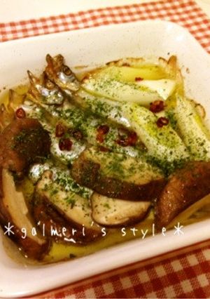 トースターで♪長葱とししゃものアヒージョ-レシピのメイン写真