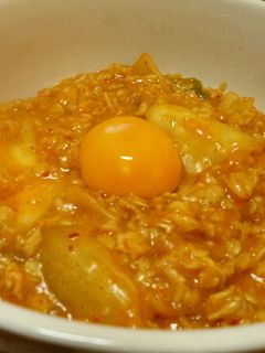 オートミールで☆キムチお粥-レシピのメイン写真