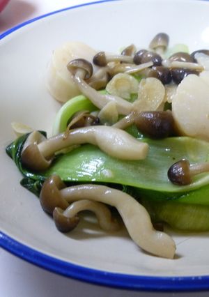 青梗菜とほたての塩バター炒め-レシピのメイン写真