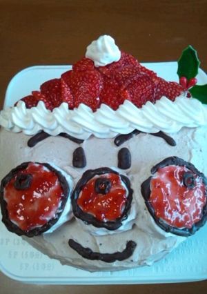 アンパンマンのサンタケーキ-レシピのメイン写真