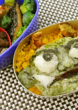 お茶漬け風味のおにぎりで節分鬼キャラ弁！-レシピのメイン写真