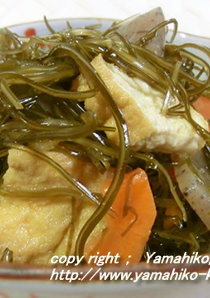 ヘルシー☆厚揚げと刻み昆布の煮物♪-レシピのメイン写真