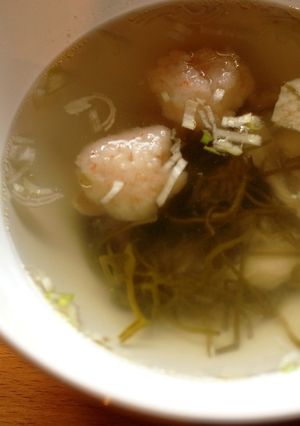 【薬膳レシピ】エビ団子の鶏ガラスープ-レシピのメイン写真