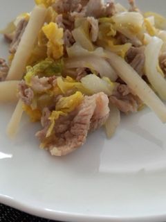 白菜と漬け物の豚肉炒め-レシピのメイン写真