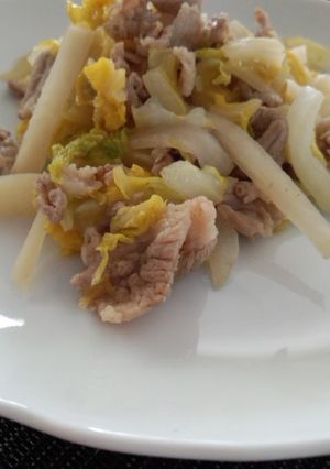 白菜と漬け物の豚肉炒め-レシピのメイン写真