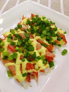 カニカマで✿マヨねぎ焼き。-レシピのメイン写真