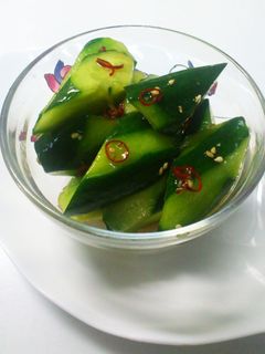 ゴマ油とポン酢できゅうりの和え物-レシピのメイン写真