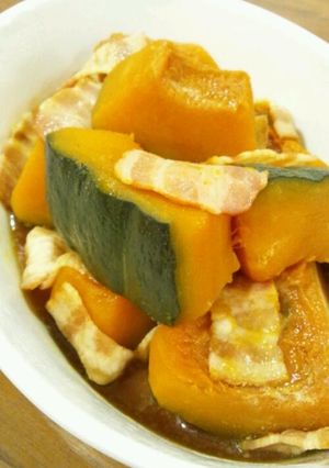 ちょっぴり洋風？南瓜ベーコンのにんにく煮-レシピのメイン写真