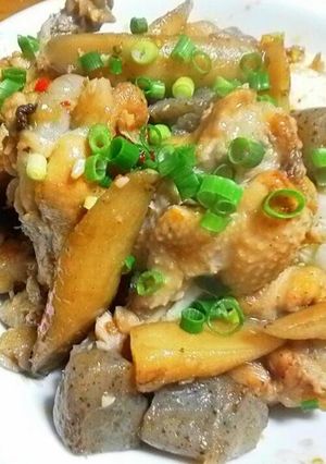 手羽元とこんにゃくのコッテリ煮-レシピのメイン写真