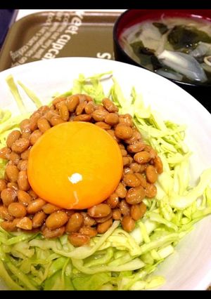 ずぼらさんの納豆塩きゃべ丼-レシピのメイン写真