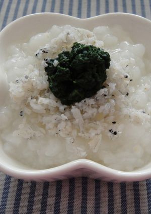＊離乳食初期＊小松菜としらすのお粥-レシピのメイン写真