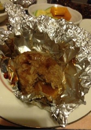 ハンバーグホイル焼き-レシピのメイン写真