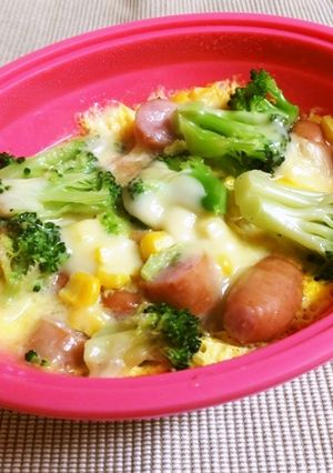 簡単♪ウインナーと野菜の卵チーズ-レシピのメイン写真