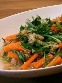 温野菜サラダ(水菜&人参)-レシピのメイン写真