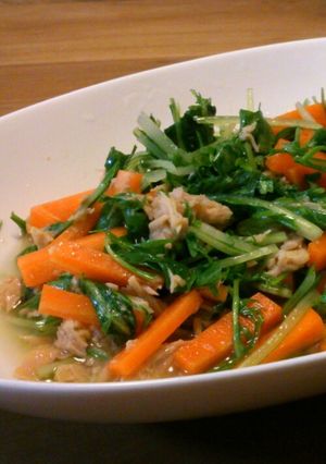 温野菜サラダ(水菜&人参)-レシピのメイン写真