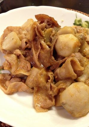 里芋と豚バラ肉のごま味噌炒め-レシピのメイン写真