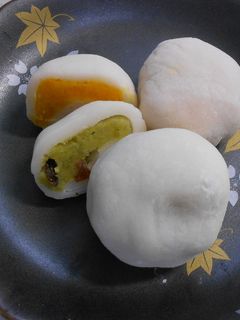 ヘルシー・かぼちゃ大福、おさつ大福-レシピのメイン写真