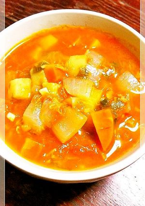 余り野菜でエコなミネストローネ-レシピのメイン写真