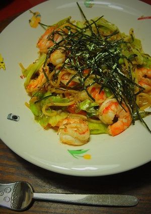 エビとキャベツの和風パスタ-レシピのメイン写真
