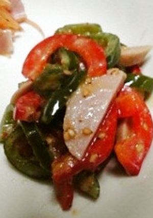 ピーマンと魚肉ソーセージの味噌炒め-レシピのメイン写真