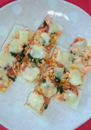 レンチン☆美味パンピザ☆もぐもぐ離乳食-レシピのメイン写真