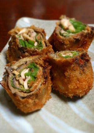 イワシの野菜巻きフライ(味噌味)-レシピのメイン写真