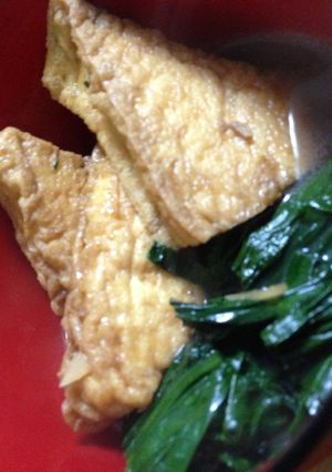 ほうれん草と厚揚げの煮物-レシピのメイン写真