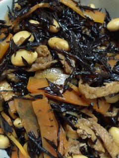 栄養満点! お豆入りひじきの煮物♪-レシピのメイン写真