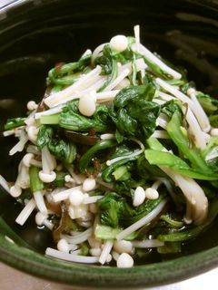 菊菜とえのきの塩こぶ和え-レシピのメイン写真
