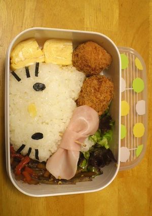 キティちゃん☆キャラ弁-レシピのメイン写真