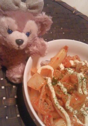 『ｶﾞｯﾂﾘ!!豚マヨキムチ丼』-レシピのメイン写真