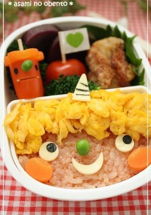 節分＊赤鬼オムライスのキャラ弁-レシピのメイン写真