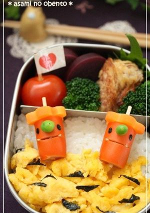 節分＊赤鬼ウインナーのキャラ弁-レシピのメイン写真