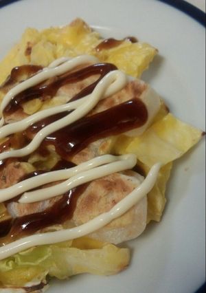 お餅でお好み焼き風！-レシピのメイン写真