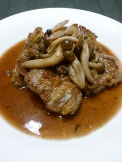 豚カシラ肉のソテー シメジのソース-レシピのメイン写真