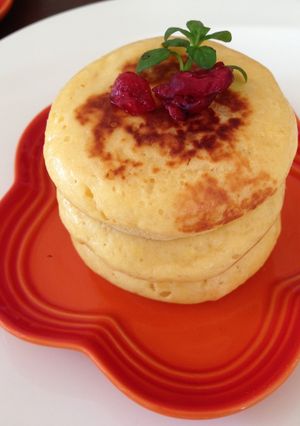 ヨーグルトの食事パンケーキ♪-レシピのメイン写真