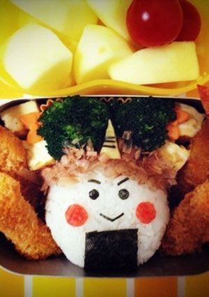 年長さんのお弁当（節分の鬼ぎり）-レシピのメイン写真