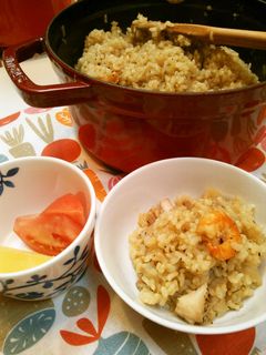 ストウブで洋風炊き込みご飯-レシピのメイン写真