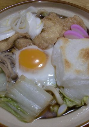 力うどん（もち入り鍋焼きうどん）-レシピのメイン写真