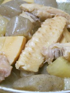 鶏手羽とこんにゃくの煮物-レシピのメイン写真