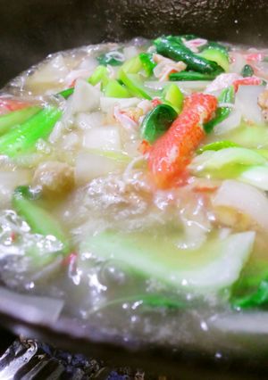 かにかまと鶏手羽先の煮込みあんかけ-レシピのメイン写真