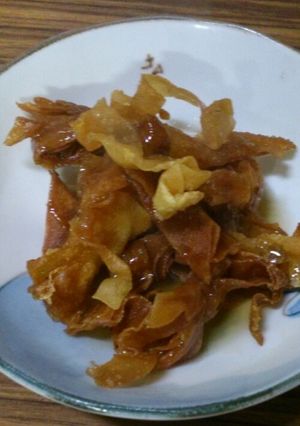 ワンタンの皮の甘酢餡掛け-レシピのメイン写真