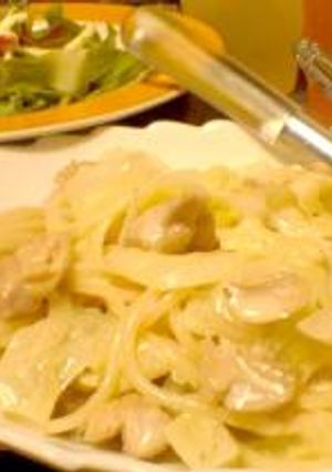 キャベツとチキンのクリームパスタ-レシピのメイン写真