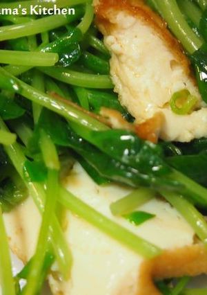 豆苗と厚揚げの炒めもの-レシピのメイン写真