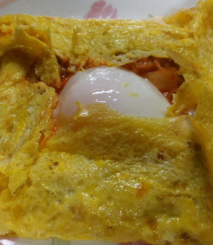 オムレツページ ストウブ14㌢～ツナ✽キャベツ✽三つ葉オムレツ レシピ・作り方