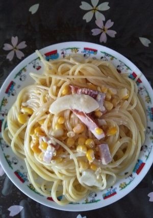 ｺｰﾝｸﾘｰﾑパスタ-レシピのメイン写真