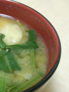 ほうれん草とお麩の味噌汁-レシピのメイン写真