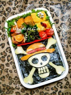 キャラ弁☆ワンピースの旗☆海苔弁-レシピのメイン写真