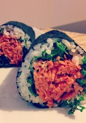 ケールとニンジンの節分太巻き-レシピのメイン写真