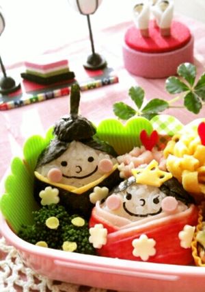 簡単！可愛い♪キャラ弁当♪ひな祭りだよ♪-レシピのメイン写真